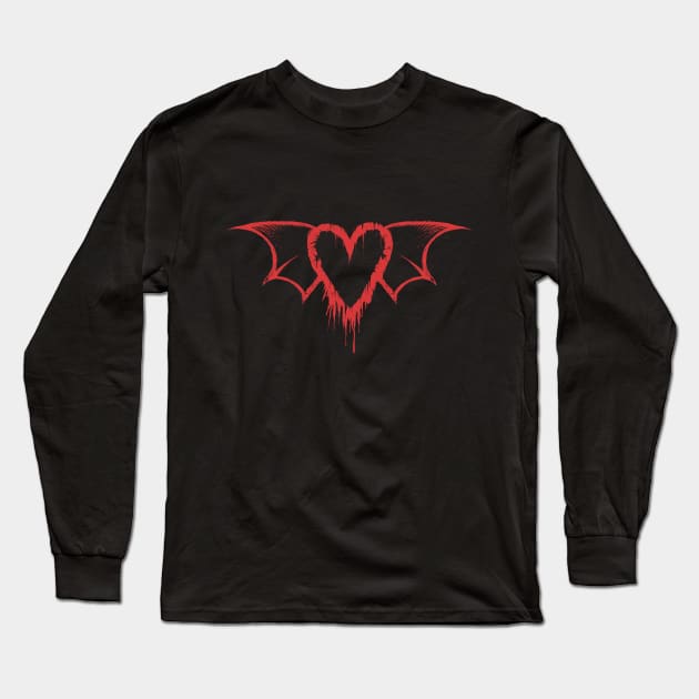 Vampire Heart Long Sleeve T-Shirt by wildsidecomix